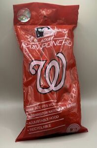 Washington Nationals Adult Rain Poncho One Size Fits All 海外 即決