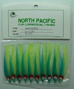 2-1/8" Octopus Squid Skirt North Pacific Trolling Lure Vinyl 10 Pack 海外 即決