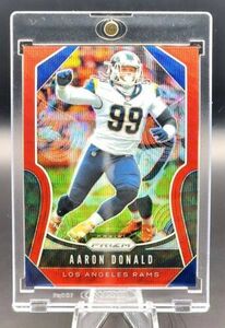 /149 Aaron Donald 2019 Panini Prizm Red Wave Prizm #244 Los Angeles Rams 海外 即決