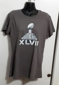 Ladies Superbowl XLVII Crew Neck Pullover Tee Shirt Size XL 海外 即決