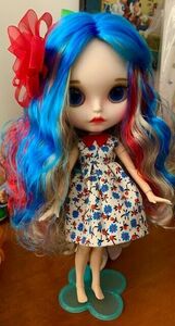 12" Factory Blythe Doll BJD Red, Blue and Silver Hair 海外 即決