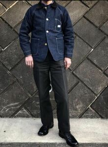 At Last Co BUTCHER PRODUCTS COVERALL JACKET INDIGO 44 10th Anniversary Lot122J 海外 即決