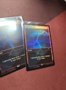 Foil Secret Lair Lightning Bolt Promo Christopher Rush Art x2 Magic cards MTG 海外 即決