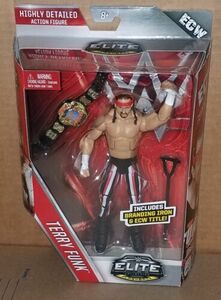 2016 Mattel WWE Elite 41 Flashback TERRY FUNK w/ Branding Iron ECW Title NEW! 海外 即決