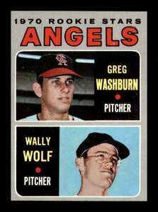 1970 Topps Greg Washburn Wally Wolf #74 California Angels Rookie RC EX-EXMINT 海外 即決