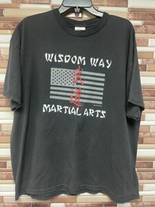 Vintage “Wisdom Way Martial Arts” T-Shirt Size Adult XL Hanes Heavyweight 50/50 海外 即決