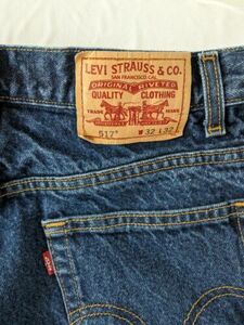 Levis 517 Slim Bootcut Cowboy Rinse Dark Wash Blue Jeans Men's Size 32x32 Y2K 海外 即決