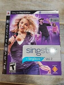 Set of 2 SingStar PS3 Microphones w/ USB Converter Dongle Sony PlayStation 2 & 3 海外 即決