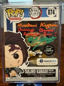 Funko Pop! #874 Demon Slayer Tanjiro GITD Chase! Zach Aguilar! Autographed! JSA 海外 即決