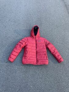 Patagonia Down Puffer Full Zip Hooded Jacket Parka Hooded Coat Red Packable M 海外 即決