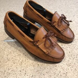 Allen Edmonds Everson Kilted Loafer Sz 7.5 EEE Tan/Brown Leather Slip On Casual 海外 即決の画像2