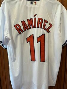 Guardians Jos Ramrez #11 Men's Size Large White Jersey Preowned 海外 即決