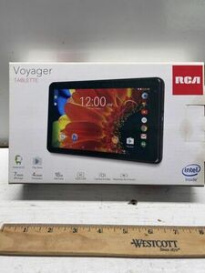 RCA Voyager 7" Black Tablet 16GB 4 Core Android 6.0 RCT6873W42 Front Camera 海外 即決