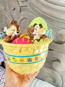 Disney Chip & Dale Popcorn Bucket Easter Basket Spring 2024 Disneyland RARE NEW 海外 即決