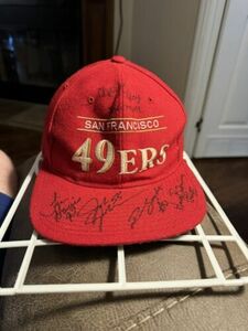 Vtg Starter San Francisco 49ers Wool Snapback Hat Cap Spellout Bar Autographs 海外 即決