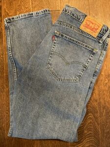 LEVIS 505 Regular Fit Mens Tag Size 36x30 Actually 34x30 Blue Denim Jeans CG6 海外 即決