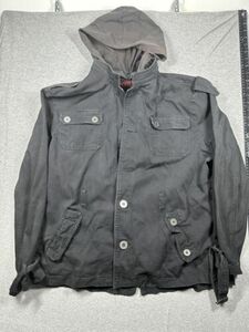 READ- Tripp NYC Daang Goodman Mens Jacket Size XL Black Button Hood Goth 海外 即決