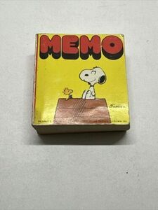 Peanuts Butterfly Snoopy & Woodstock Memo Cube 2” x 2" Used Ga34 海外 即決