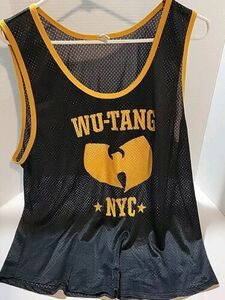 VINTAGE-WU-TANG CLAN-NYC-JERSEY-BLACK/YELLOW-SZ XXL 海外 即決