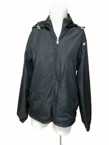 Reebok Black Hooded Men’s Small Full Zip Windbreaker w/ Pockets 100% Polyester 海外 即決