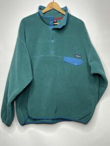 Patagonia Synchilla Snap Mens XXL Green Blue Lining Fleece 海外 即決