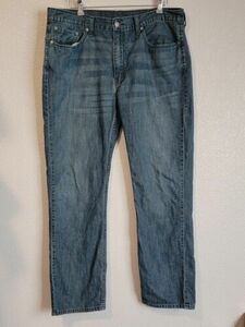 Levis 514 Jeans Mens Size 38x32 Straight Denim Blue 100% Cotton 海外 即決