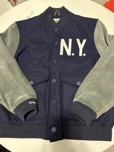 Mitchell & Ness New York Yankees 1927 Suede Wool Jacket Sz 44 Large Ruth Gehrig 海外 即決