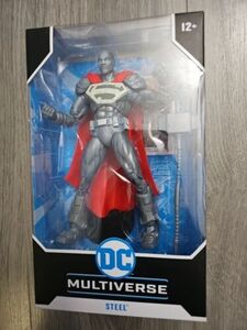 Mcfarlane DC Multiverse Reign of The Supermen STEEL Red And Blue Figure IN STOCK 海外 即決