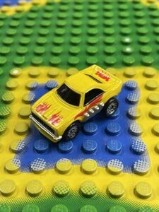 Micro Machines 1986 Galoob Yellow 1960's Dodge Charger Funny Car Red Flames 海外 即決