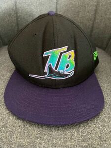 New Era Cooperstown Tampa Bay Devil Rays Vintage Fitted Sz 7 海外 即決