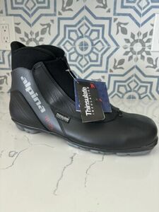 Alpina TR25 Boots メンズ 14.5 Cross Country Ski ブラック Zip Lace EU 49 NEW! 海外 即決