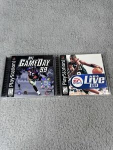 NFL GameDay 99 & NBA Live 99 (Sony PlayStation 1) PS1 Video Games - Complete Set 海外 即決