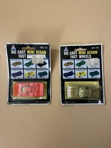 Vintage Die Cast Mini Sedan Fast Wheels Tintoys Ferrari 512M And Mercedes C-11 海外 即決