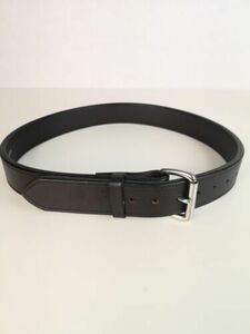 FILSON 1" Bridle Leather Double Belt Sz 32 Dark Brown Stainless Steel Hardware 海外 即決
