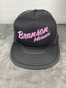 New Black Trucker Mesh Rope Branson Missouri Hat Cap Vintage Snapback 海外 即決