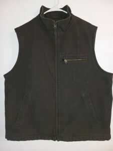 L L BEAN KATAHDIN IRON WORKS HEAVY CANVAS WOOL LINED WORK VEST SIZE XL 海外 即決