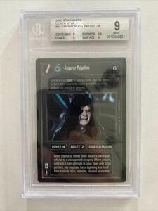 EMPEROR PALPATINE Death Star II Limited Star Wars CCG Beckett Grading BGS 9 MINT 海外 即決