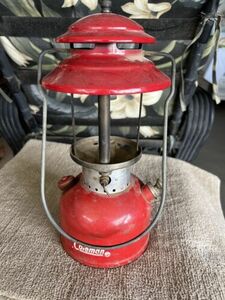 Vintage 1964 Coleman 200A Red Camping Lantern missing glass - for restore 海外 即決