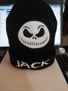 Jack Skellington Knit Cap One Size Black And White 海外 即決