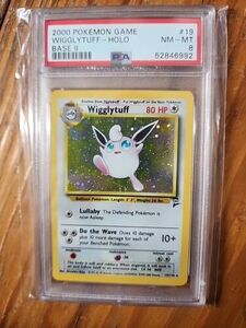 WIGGLYTUFF 19/130 Authentic! HOLO 2000 ポケモン BASE II GAME PSA 8 NM-MINT TCG 海外 即決