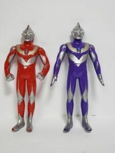 2 Ultra Hero Series Soft Vinyl Figure OOP Ultraman Tiga from Japan Vintage 海外 即決