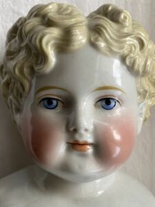 Antique German ABG China 24” Curly Blonde Haired Child 海外 即決