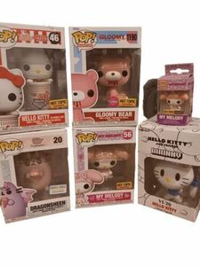 hello kitty pusheen gloomy bear sanrio exclusive funko pop figure lot of 6 海外 即決