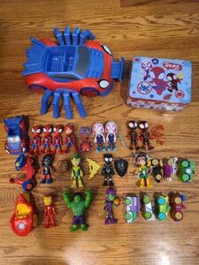 Spidey and his Amazing Friends HUGE LOT Doc Ock Electro Trace-e Webcrawler Toys 海外 即決