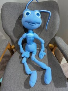 Vintage GIANT 3 feet FLIK Plush Doll A Bug's Life Blue Ant Disney Pixar Mattel 海外 即決