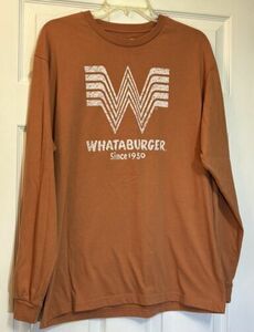 Whataburger Long Sleeve T Shirt Size Large 海外 即決