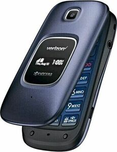 Kyocera Cadence S2720 Verizon Wireless 4g LTE Blue Camera Flip Phone Retail Box 海外 即決