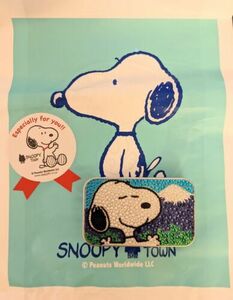 Snoopy Empty Tin Snoopy & Mt. Fuji design tin + Snoopy Town gift bag 海外 即決