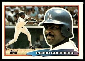 1988 Topps Big Pedro Guerrero Los Angeles Dodgers #171 海外 即決