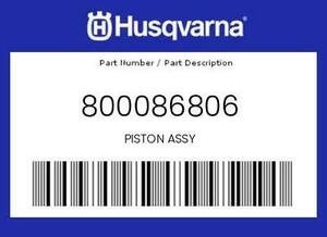 NEW Genuine OEM Husqvarna PISTON ASSY - 800086806 海外 即決